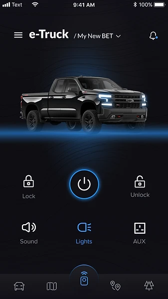 Route planning screen